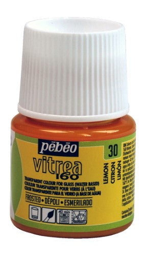 Pebeo Vitrea 160 Frosty Paints 45ml LEMON