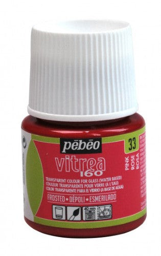 Pebeo Vitrea 160 Frosty Paints 45ml PINK