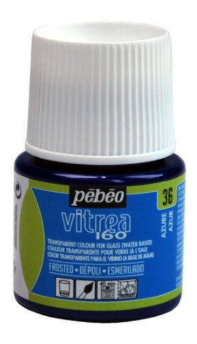 Pebeo Vitrea 160 Frosty Paints 45ml AZURE