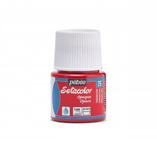 Pebeo Setacolor Opaque Fabric Paints 45ml VERMILION
