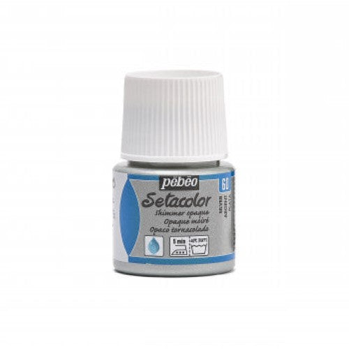 Pebeo Setacolor Opaque Fabric Paints 45ml SILVER SHIMMER