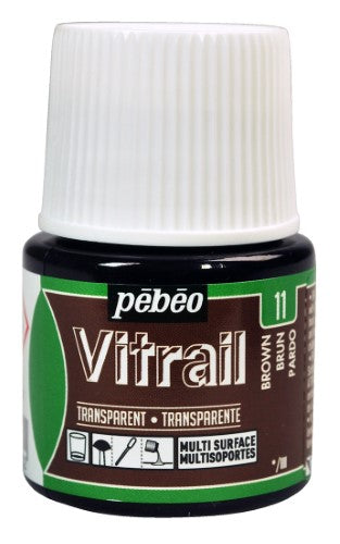 Pebeo Vitrail Transparent Paints 45ml BROWN