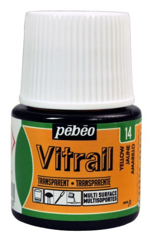 Pebeo Vitrail Transparent Paints 45ml YELLOW