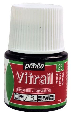 Pebeo Vitrail Transparent Paints 45ml PURPLE