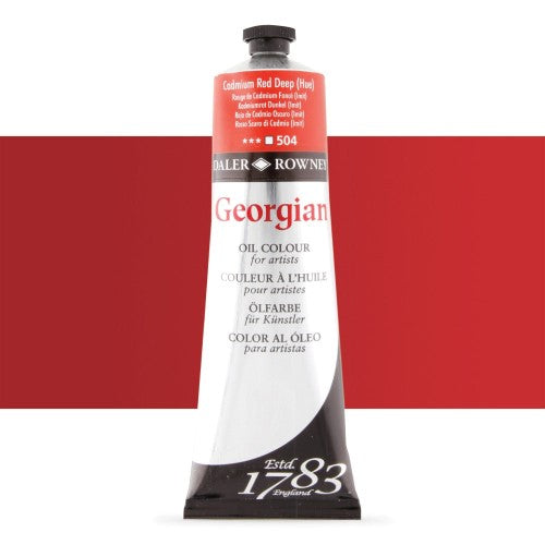 Daler Rowney Georgian Oil Paints 38ml CAD RED DEEP HUE 504