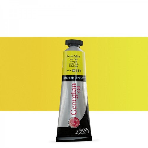 Daler Rowney Georgian Oil Paints 38ml LEMON YELLOW 651
