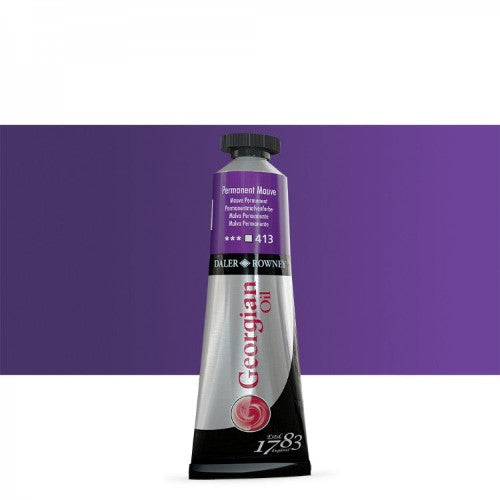 Daler Rowney Georgian Oil Paints 38ml PERM MAUVE 413
