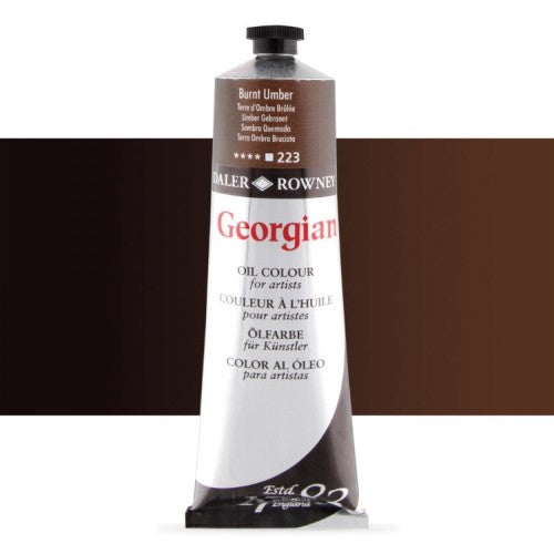 Daler Rowney Georgian Oil Paints 225ml BURNT UMBER 223
