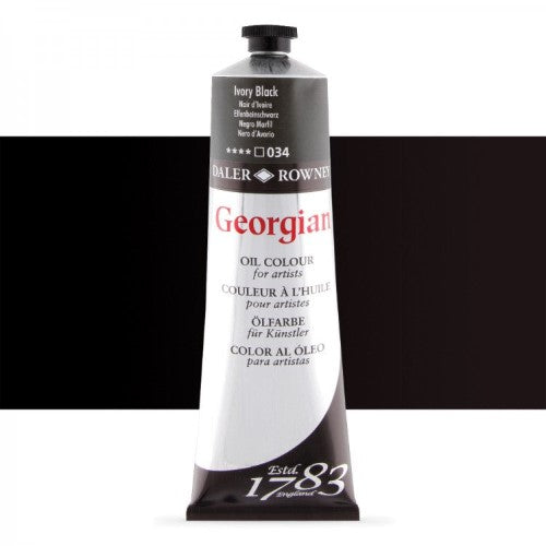Daler Rowney Georgian Oil Paints 225ml IVORY BLACK 034