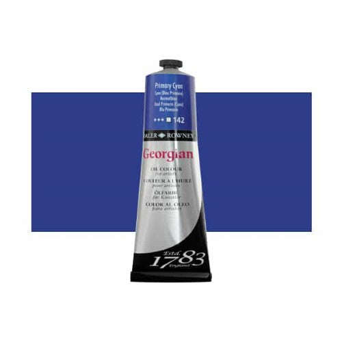 Daler Rowney Georgian Oil Paints 225ml PRIMARY CYAN 142