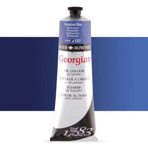 Daler Rowney Georgian Oil Paints 225ml PERMANENT BLUE 137