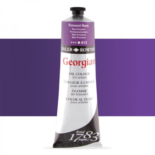 Daler Rowney Georgian Oil Paints 225ml PERM MAUVE 413