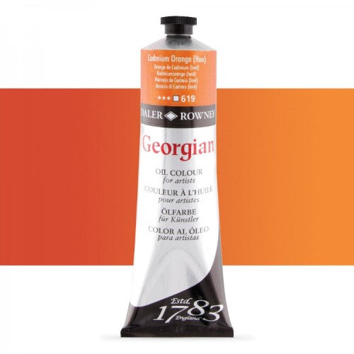Daler Rowney Georgian Oil Paints 225ml CADMIUM ORANGE HUE 619