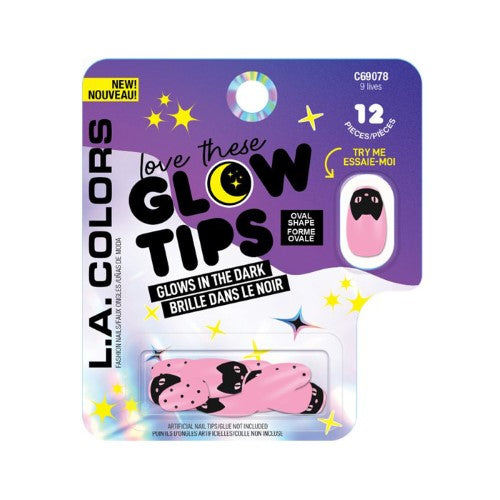 Glows in the Dark Nail Tip - LA Colors (OVAL 9 Lives)
