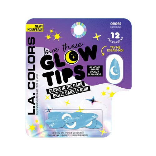Glows in the Dark Nail Tip - LA Colors (Almond Supernova)