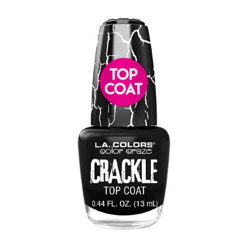 Nail Polish - LA Colors Crackle Top Coat (Black)