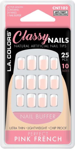 Artificial Nails - LA Colors Classy Nails Perfect Pink (25pc)