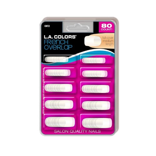 French Overlap Nail Tips - LA Colors (80ct)
