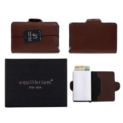 Equilibrium Brown Credit Card Holder