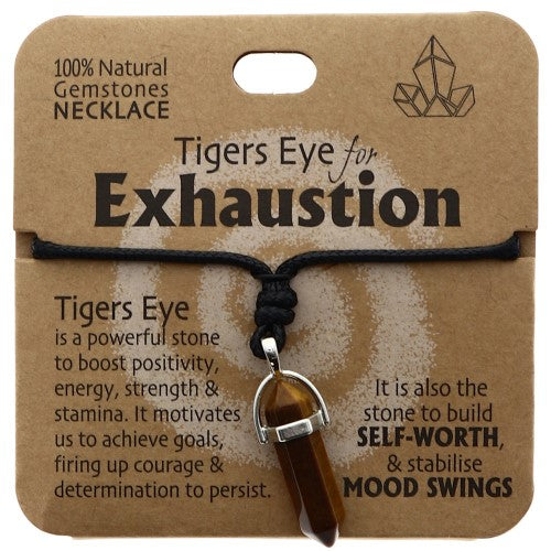 Exhaustion Necklace Tigers Eye - Set of 2