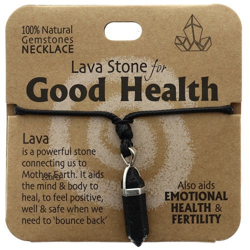 Health Necklace Lava Stone - Set of 2