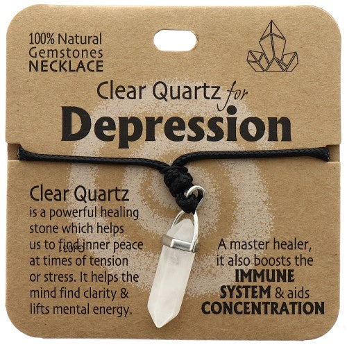 Depression Necklace Clear Quartz - Set of 2