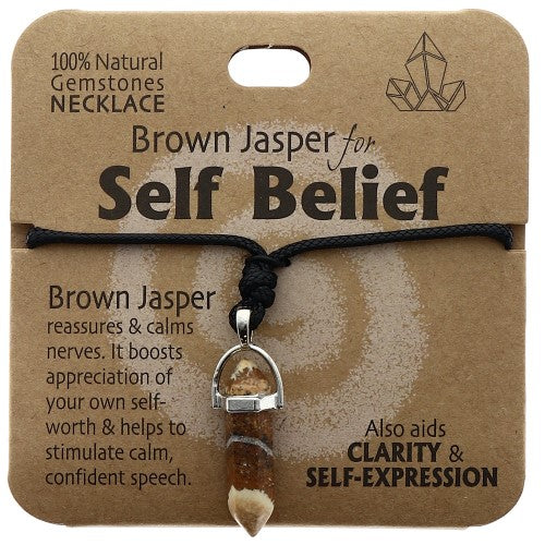 Self Belief Necklace Brown Jasper - Set of 2