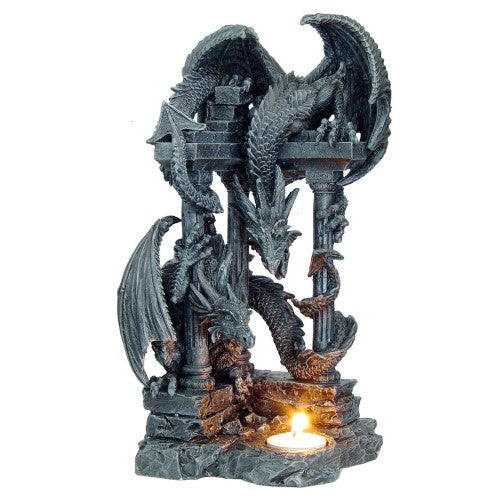Two Dragons with Tealight Holder