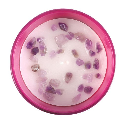 Aquarius Bergamot & Mandarin Gemstone Glass Candle