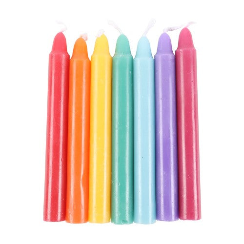 Pack of 14 Unscented Chakra Energy Candles