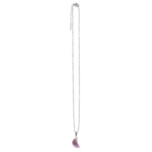 Amethyst Crystal Moon Necklace on Greeting Card