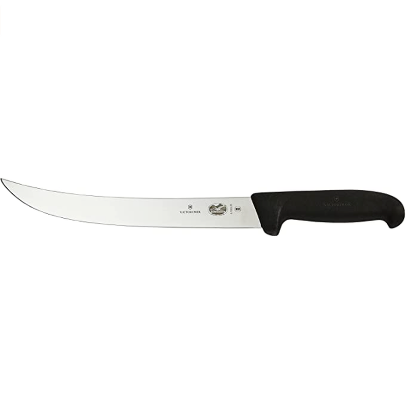 Victorinox Breaking Knife 25cm Curved Narrow Blade Fibrox Black