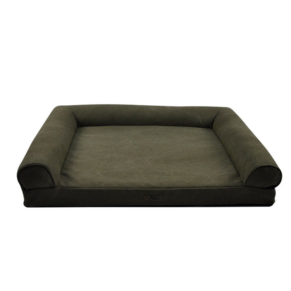 Dog Bed Canvas Sofa BEzydog Green 91x69cm