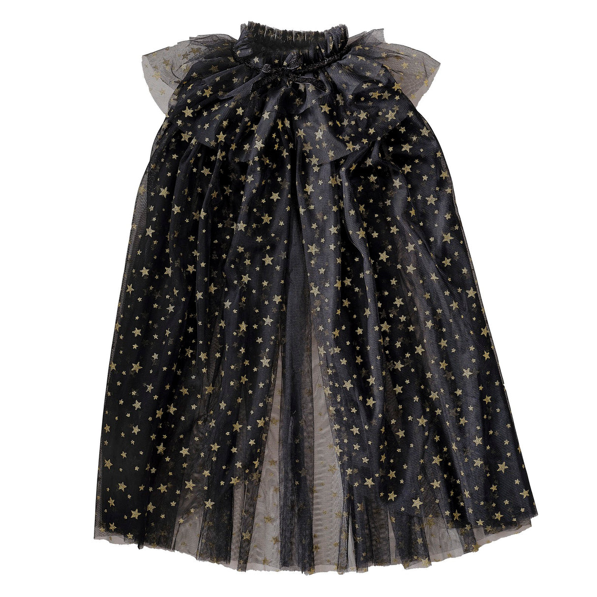 Witch Cape - Fancy Dress Black & Gold Star