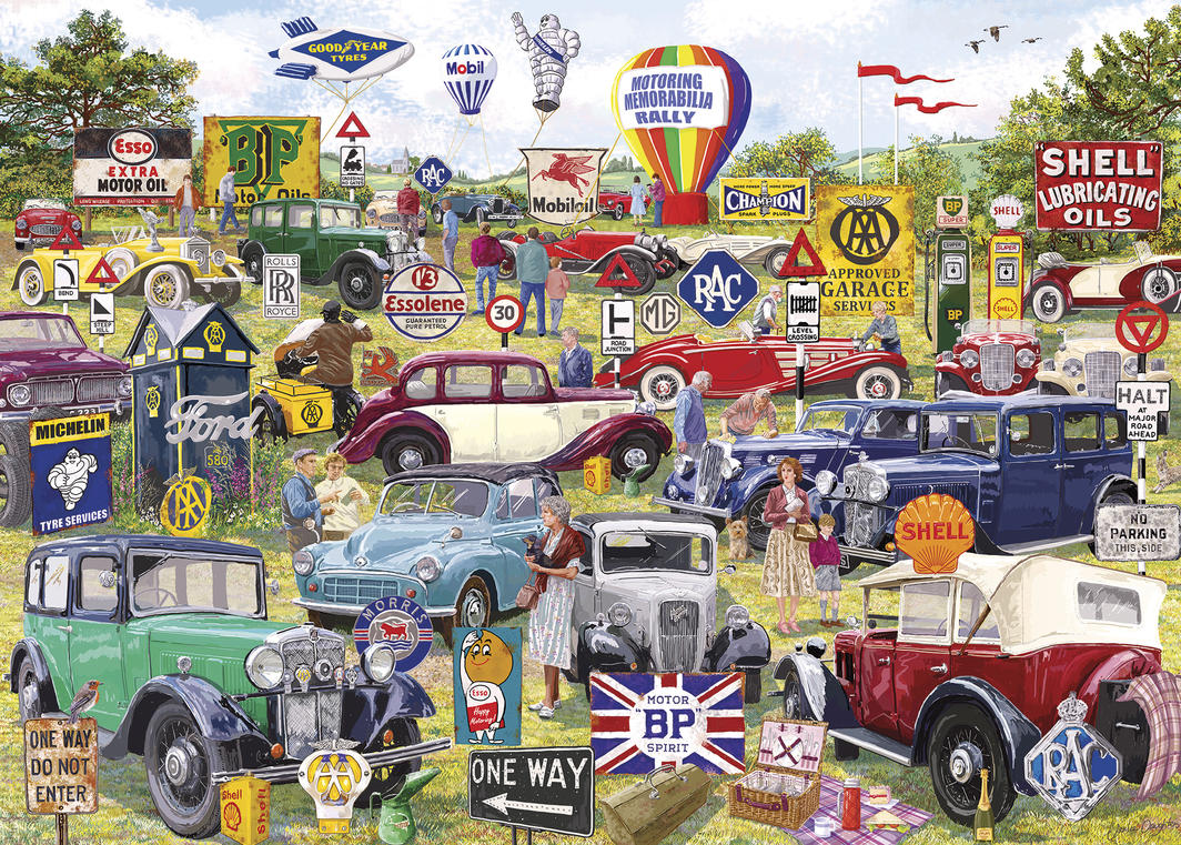 Gibsons: Motoring Memorabilia (1000pc Puzzle)