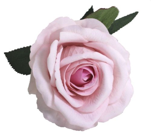 Artificial Velvet Rose Stem - 51cm (Pink)