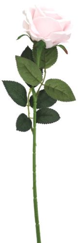 Artificial Velvet Rose Stem - 51cm (Pink)