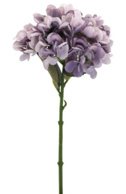 Artificial Single Stem Hydrangea - Purple (34cm)