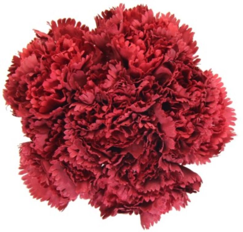 Artificial Carnation Bouquet - Red (23cm)