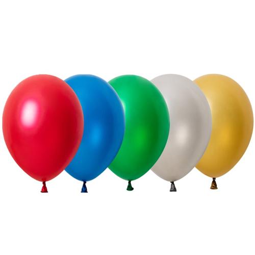 Metallic Assorted Latex Balloons 30cm 100 Pack - Anagram Australia
