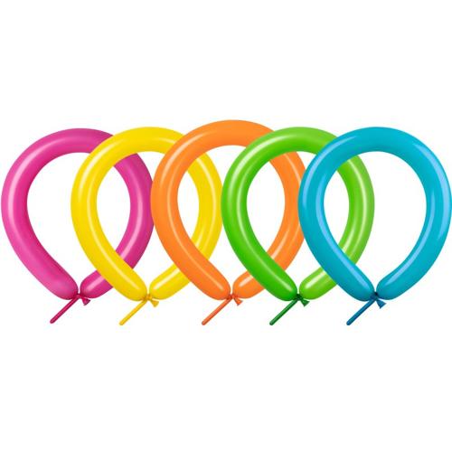 Assorted Tropical 260 Latex Balloons 50 Pack - Anagram Australia