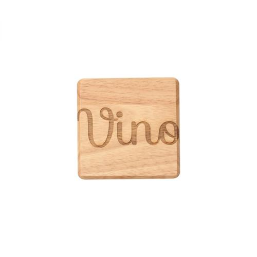 Vino Hevea Wood Coaster 100mm - T&G