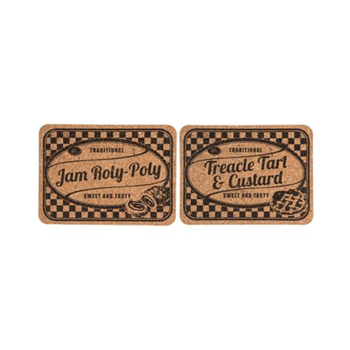 Cork Table Mats - Jam Roly-Poly Designs - Set of 2 - T&G