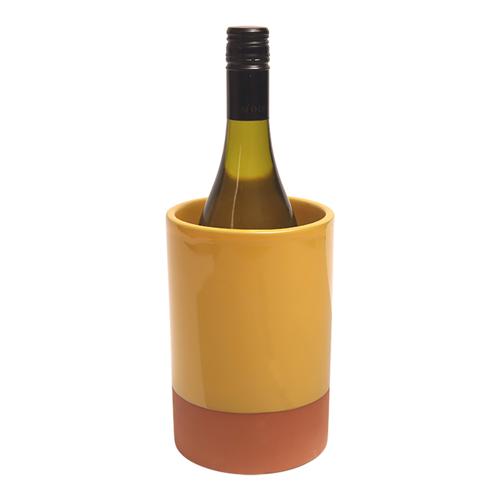 Sintra Glazed Terracotta Wine Cooler - Ochre - Dexam