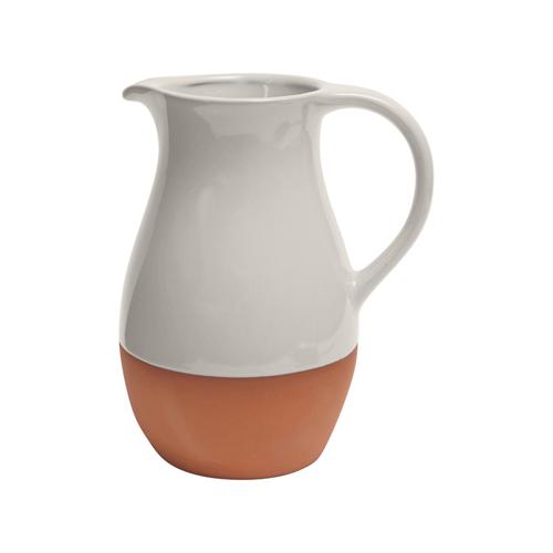 Sintra 3L Glazed Terracotta Jug - Stone - Dexam