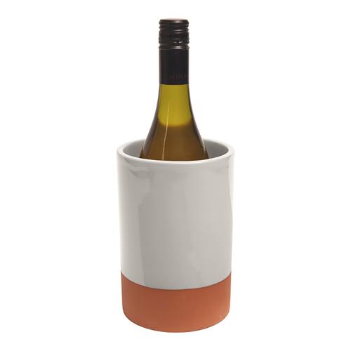 Sintra Glazed Terracotta Wine Cooler - Stone - Dexam