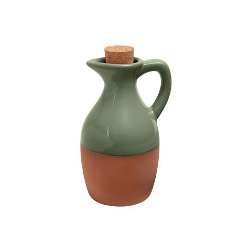 Sintra Glazed Terracotta 150ml Oil Drizzler - Olive Green - Dexam
