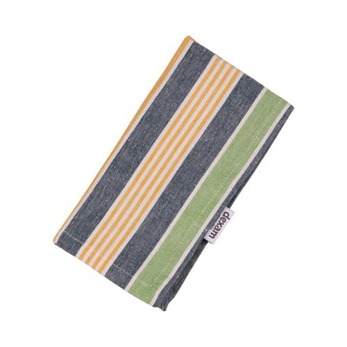 Sintra Recycled Cotton Striped Napkin And Placemat Set - Blue - Dexam