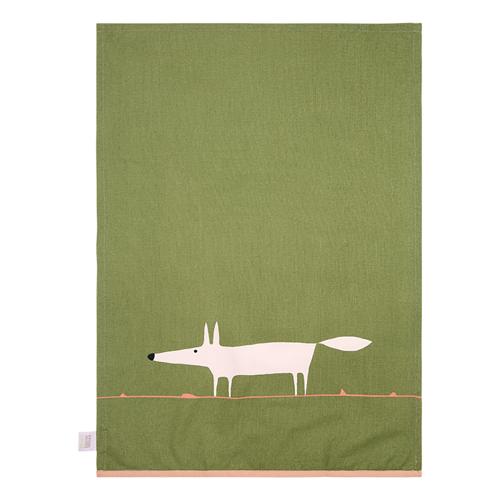 Mr Fox Tea Towels - Set of 3 - Green - Scion
