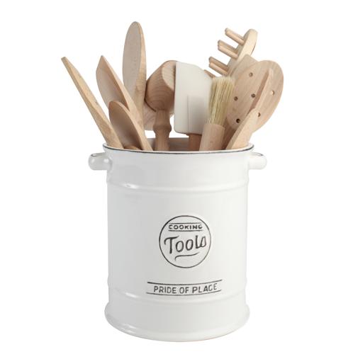 Pride of Place Ceramic Utensil Jar - White - T&G